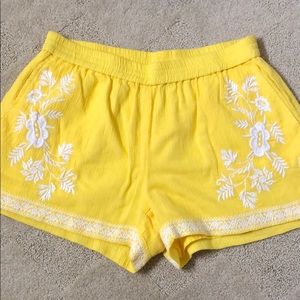 J Crew yellow shorts